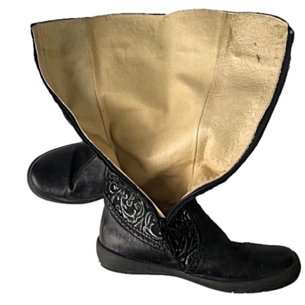 NATURINO -Silver & Black Tall Soft Leather Boots 👢 - Picture 5 of 8